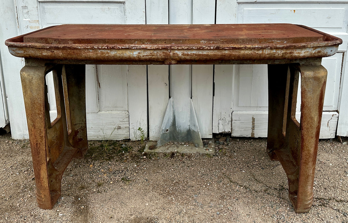 Industrial Steel Factory Table GA20384 – Governor's Architectural Salvage