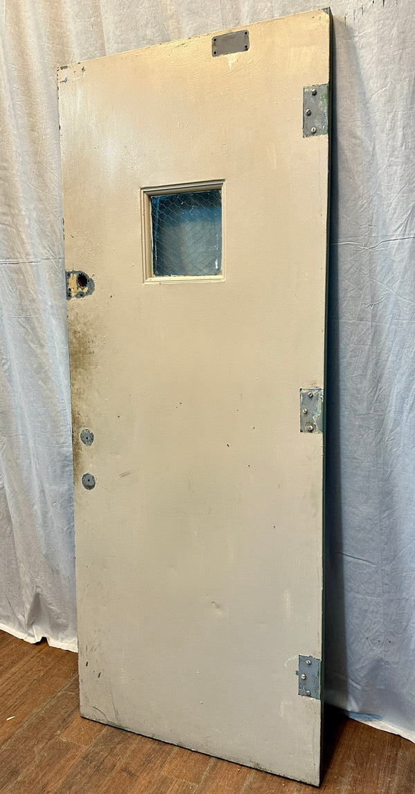 1-Pane Steel & Chicken Wire Glass Door GA20565