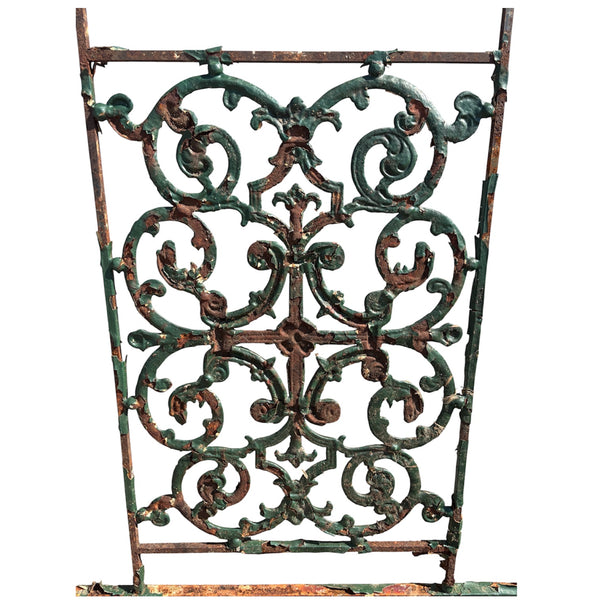 160 feet of Wrought Iron Fence Panels w/ Ornate Cast Iron GA21139