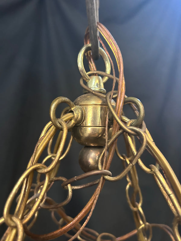 4 Light Antique Brass Chandelier 16"x14" GS010953