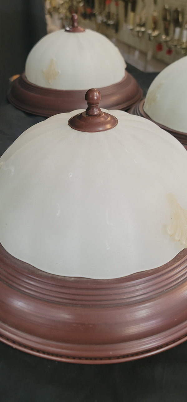 6 Piece Matching Light Set - 3 Pendant Lights & 3 Flush Mounts Lights GS01092626