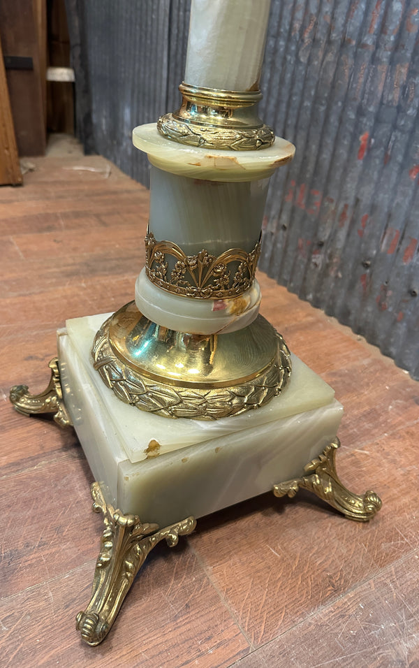 Alabaster Table Base w/ Ionic Capital (No Top) GA20288