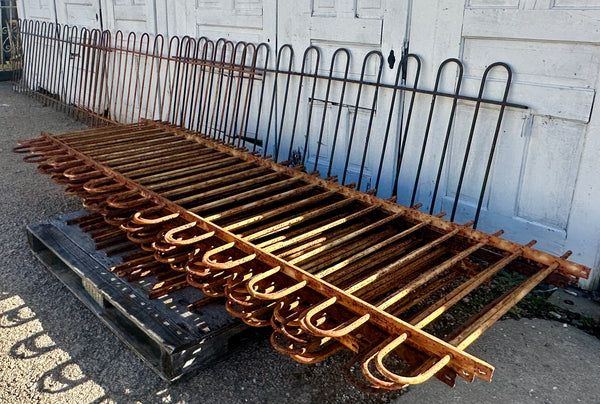 90 Ft Long Set of Wrought Iron Hairpin Garden Gate Fencing GA20510