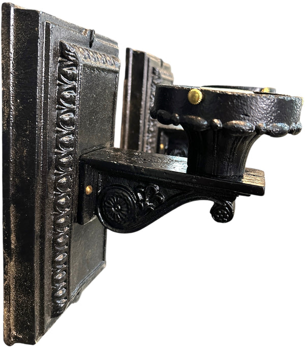 Restored Antique Cast Iron Wall Sconce Pair GA20683