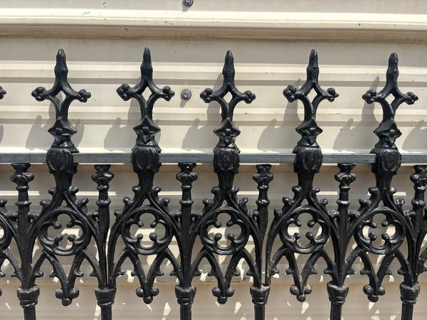 38 Feet of Victorian Cast Iron Porch Railing GA21299