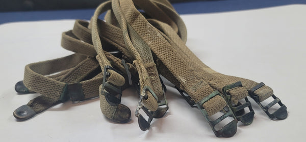Set Of 10 WWII M1941 Bed Roll Equipment Straps GS00660
