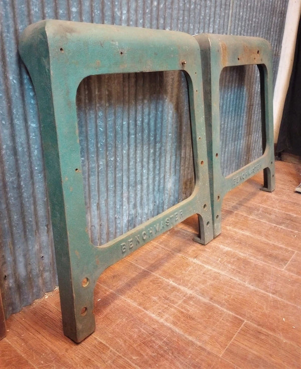 Pair of Benchmaster Cast Iron Machine Legs 26" T x 22 1/4" W GA-S063