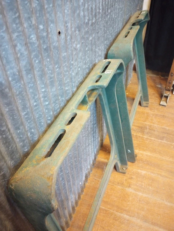 Pair of Benchmaster Cast Iron Machine Legs 26" T x 22 1/4" W GA-S063