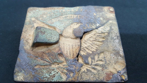 Rare 1835-1840 Early Militia Eagle One Piece Belt Plate Recovered