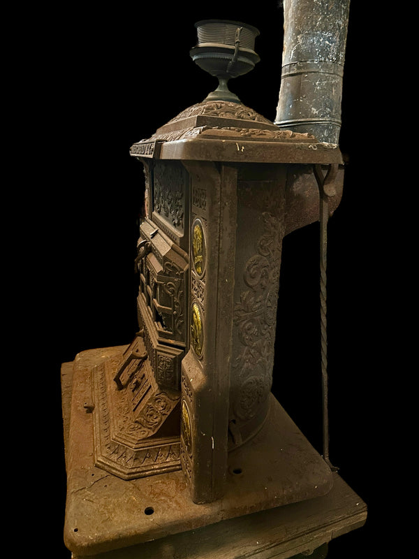 1890 Bridgeford & Co. No. 18 Orient Cast Iron Parlor Stove GA20381