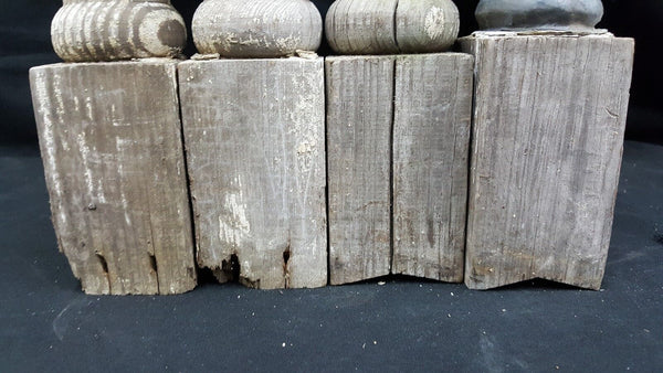 Architectural Salvage 4 Wooden Spindles Balusters 3 Collar Design