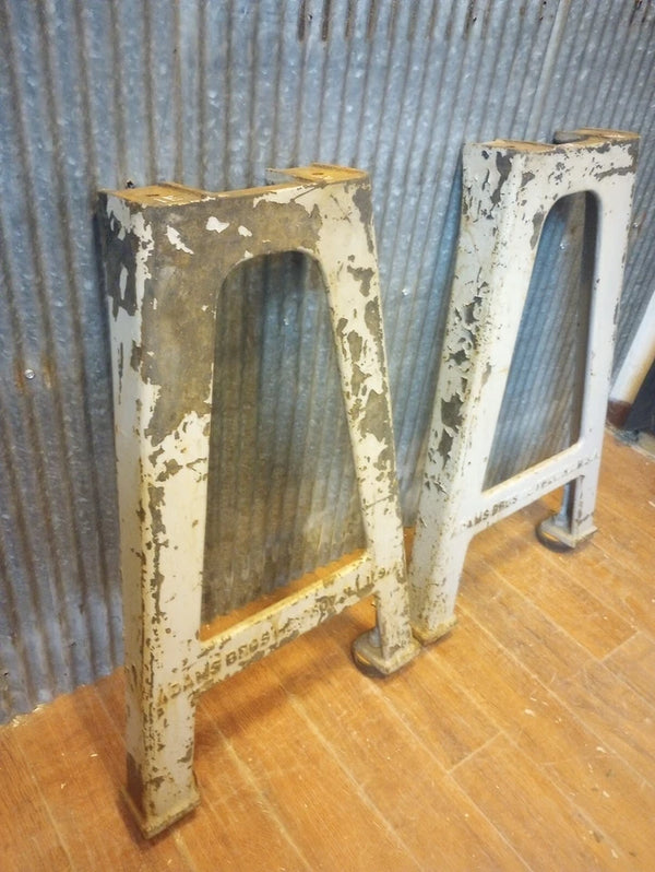 Pair of Adams Brothers Cast Iron Machine Legs 32 5/8" T x 20 3/8" W GA-S066