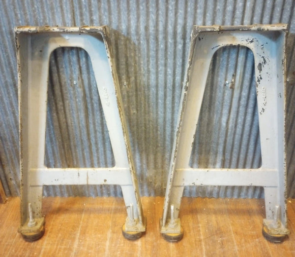 Pair of Adams Brothers Cast Iron Machine Legs 32 5/8" T x 20 3/8" W GA-S066
