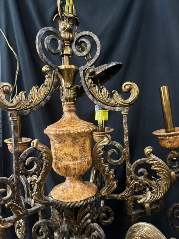 Cast Iron and Brass Chandelier GA21187