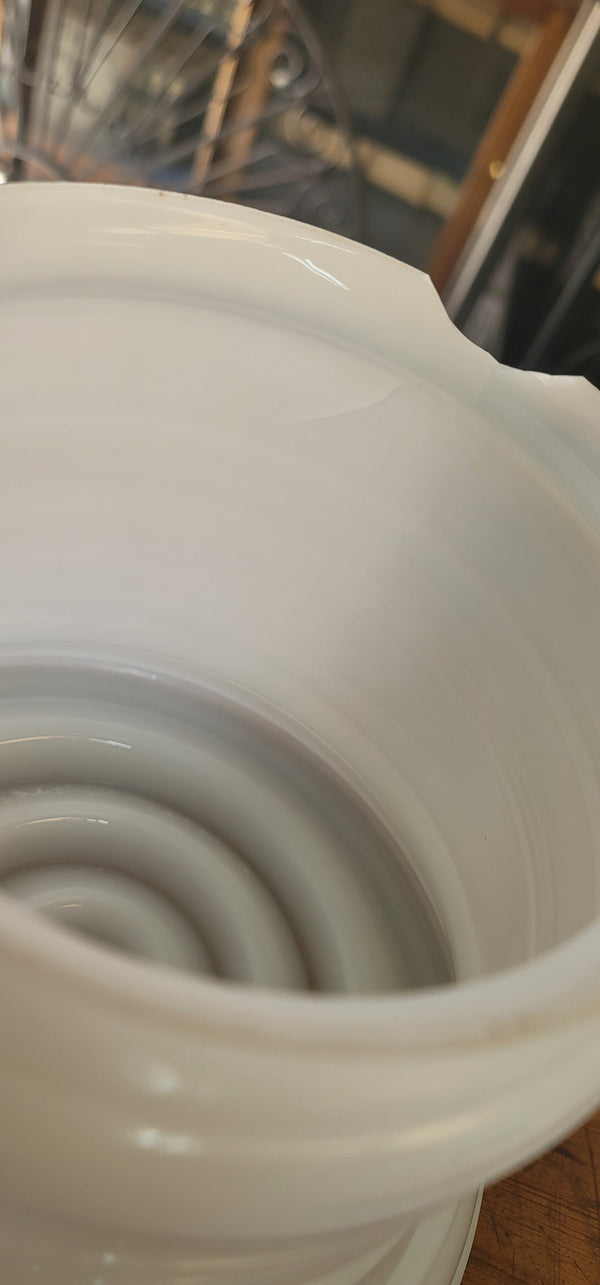 Restored Art Deco Pendant Light w/ Bell Shaped Bullseye Shade GS01056