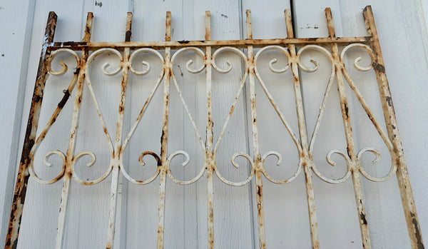 Antique Iron Gate Panel w/ Scrollwork GA20505