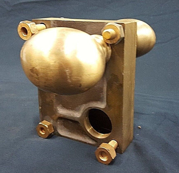 Brass Ship Rim Lock with Oval Knob