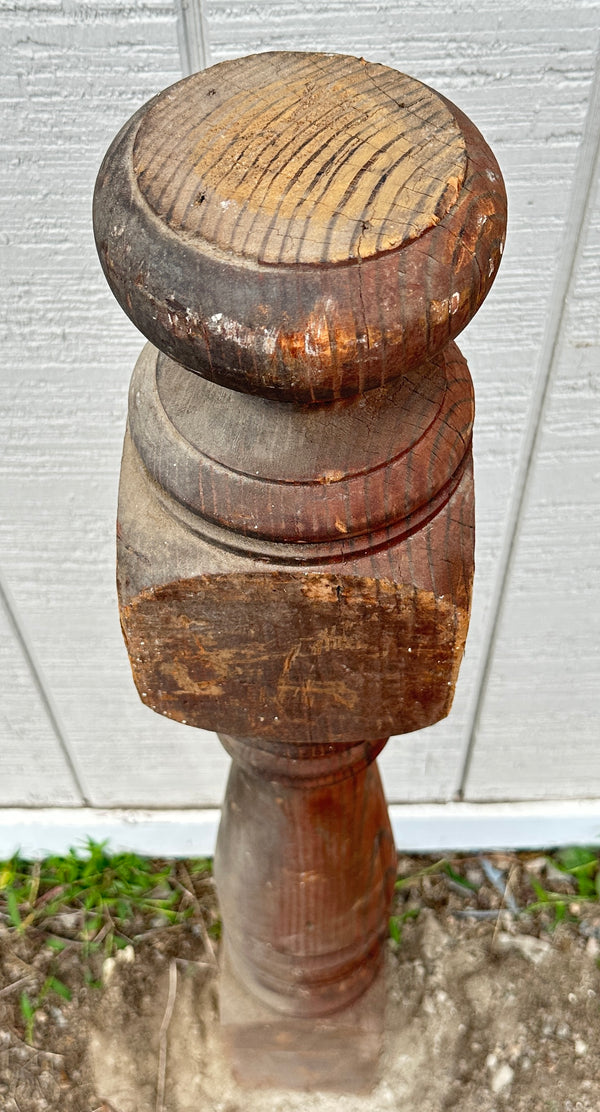 Heart Pine Newel Post w/ Flat Top GA20429