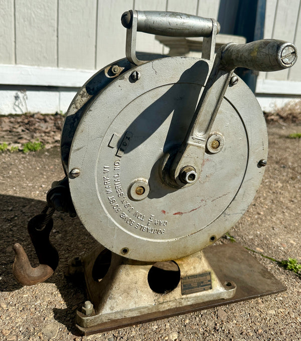 WWII 1/2 Ton U.S. Navy Portable Bomb Hoist Mark VI - GA20803