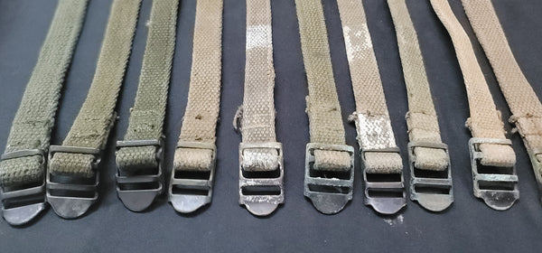 Set Of 10 WWII M1941 Bed Roll Equipment Straps GS01087