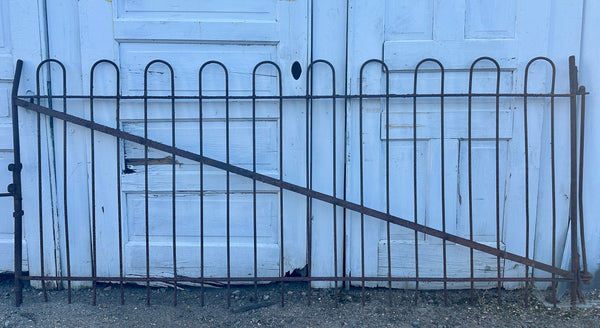 68 Ft Long Antique Iron Hairpin Fencing Set w/ Gate Section GA20511