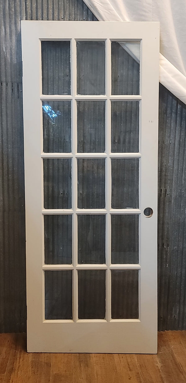 15 Pane Exterior Wood & Glass Door 31 3/4" x 78 3/4" GS00847