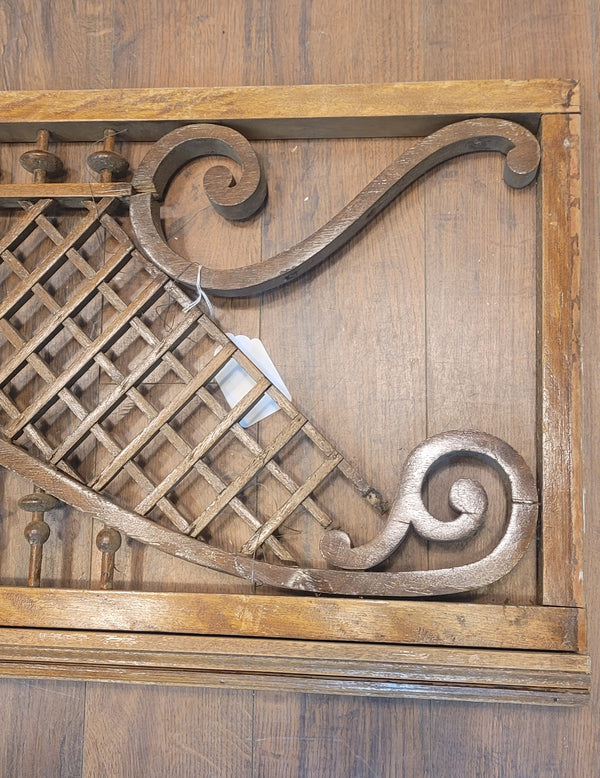 Vintage 6 Foot Long Wooden Victorian Fretwork 17 1/2" x 72" GS00893