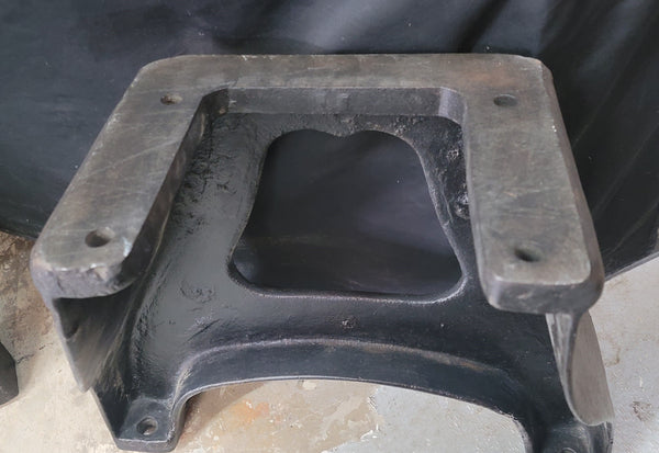 Pair of Cast Iron Factory Tapered Machine Legs 21" T GS00689