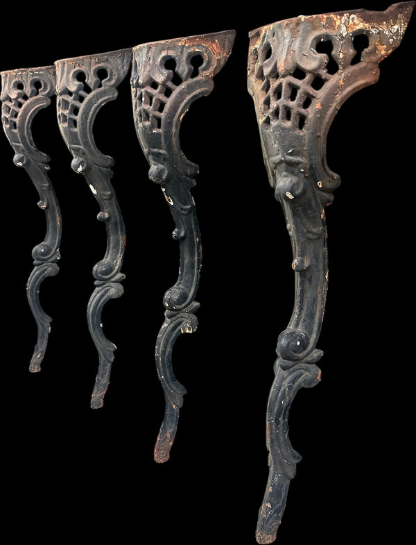 Set of 4 Antique Cast Iron Table Legs GA20850