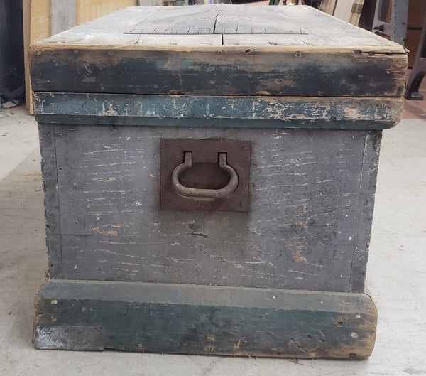 Civil War Era Heart Pine Storage Chest 39 1/2" x 19 3/4" x 22" GS00905