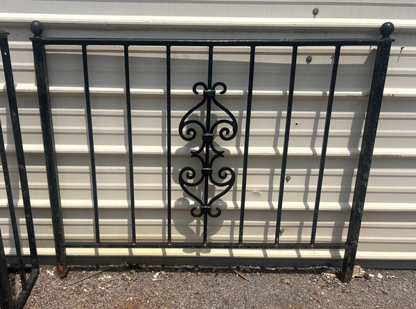 19 Feet of Iron Fence Panels GA21323