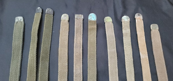 Set Of 10 WWII M1941 Bed Roll Equipment Straps GS01087