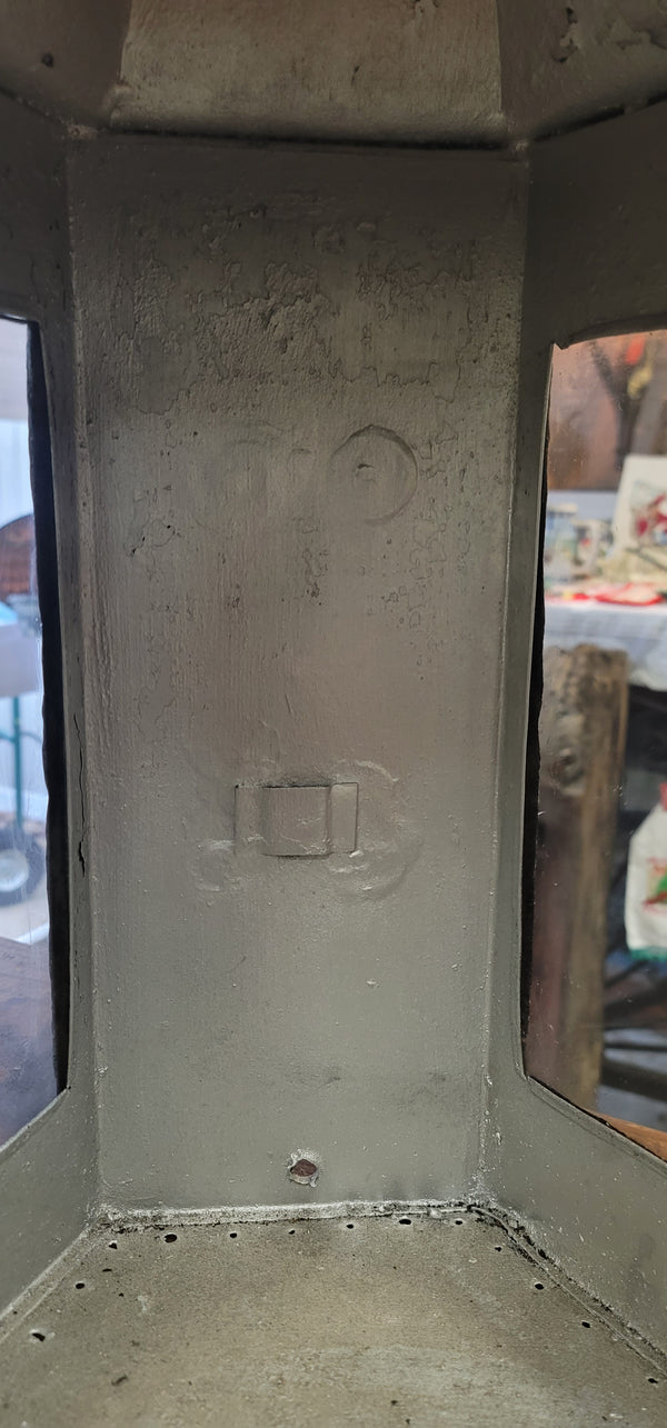 Vintage Hanging Nautical Lantern Case 22 1/2" T x 13 3/4" GS00886