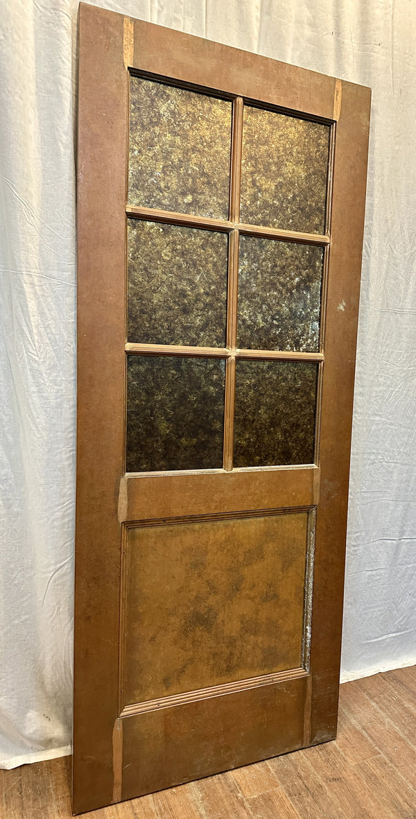 6-Pane 1-Panel Copper Door w/ Stained Glass GA20573