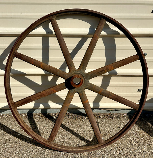Pair of Antique Industrial Cast Iron Jigsaw Wheels GA20913