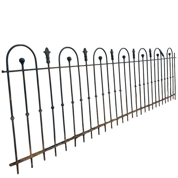 79 Feet of Antique Wrought Iron Hairpin Fencing GA20865
