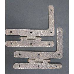 Pair of Hand Hammered H&L Door Hinges GA153
