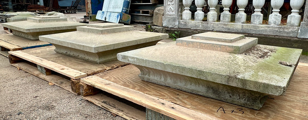 Arts & Craft Style Cast Concrete Column Tops GA20482