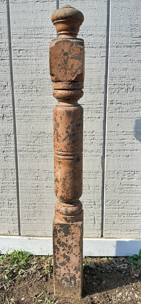 Heart Pine Newel Post w/ Acorn Top GA20418
