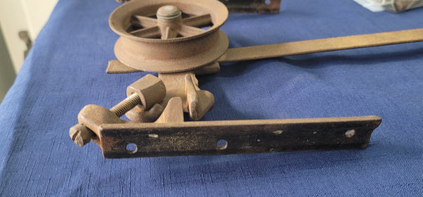 Rare 1880's 2 Sets of Cast Iron Pocket Door Wheel Rollers w/ Screws GS00652