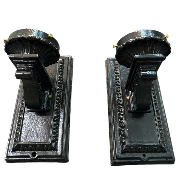 Restored Antique Cast Iron Wall Sconce Pair GA20686