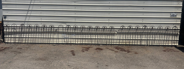 59 Feet of Wrought Iron Hairpin Fence Panels GA21272