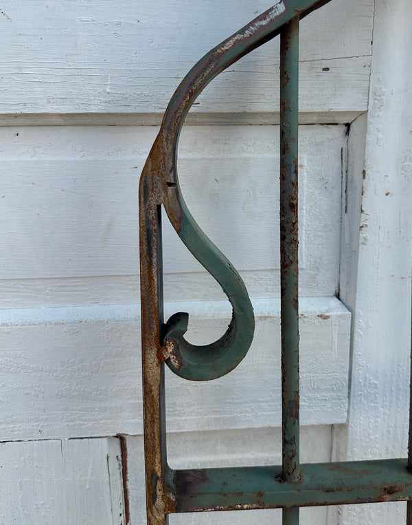Restored Arch Top Wrought Iron Gates w/ Arrow Finials GA20323