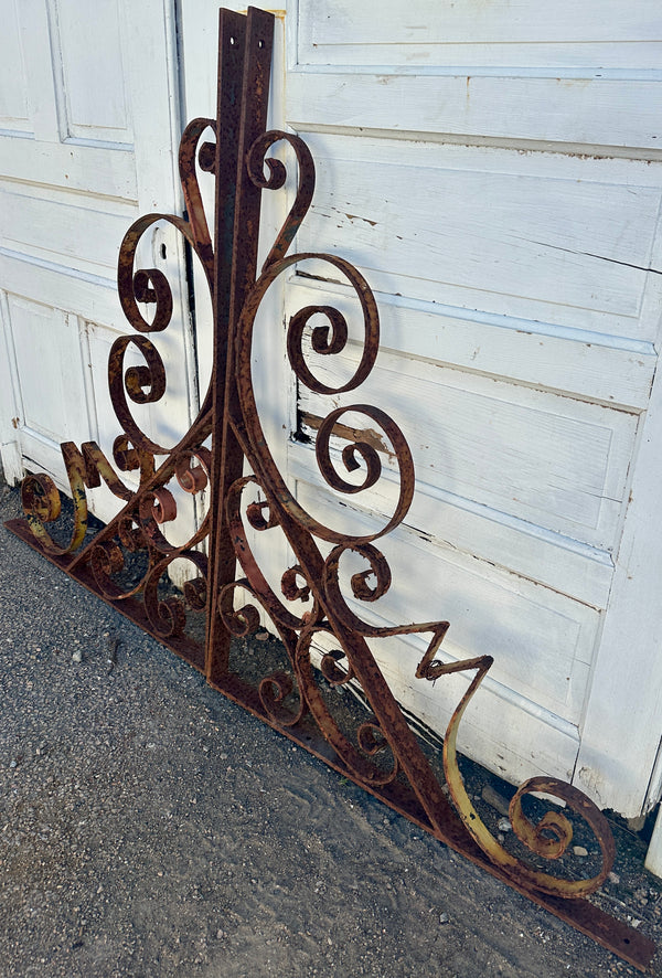 Pair of Hand-Wrought Steel Mezzanine Brackets GA20514