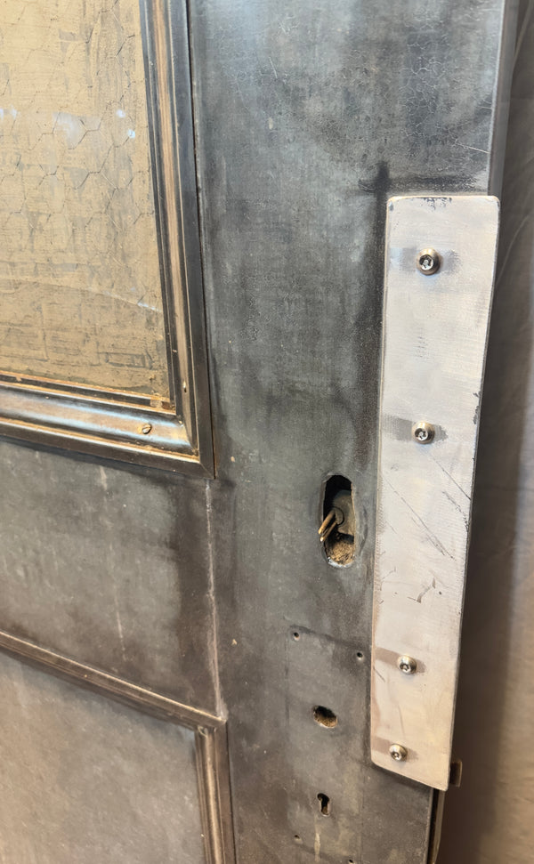 W.F. Overly & Sons 9-Pane 1-Panel Galvanized Steel Door GA20559