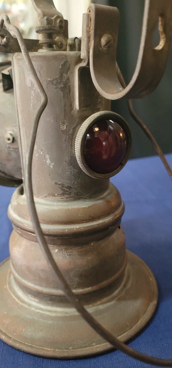 1920s Brass Railroad National Carbide Lantern 11 1/2" x 7 1/2" GS00850