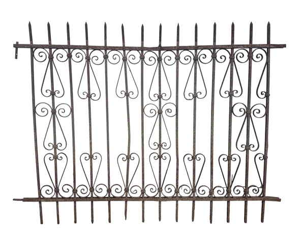19 Ft of Antique Wrought Iron Fencing GA21063