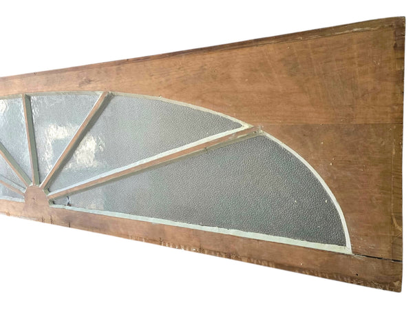 Textured Glass Sunburst Transom Window *Cracks GAM0476