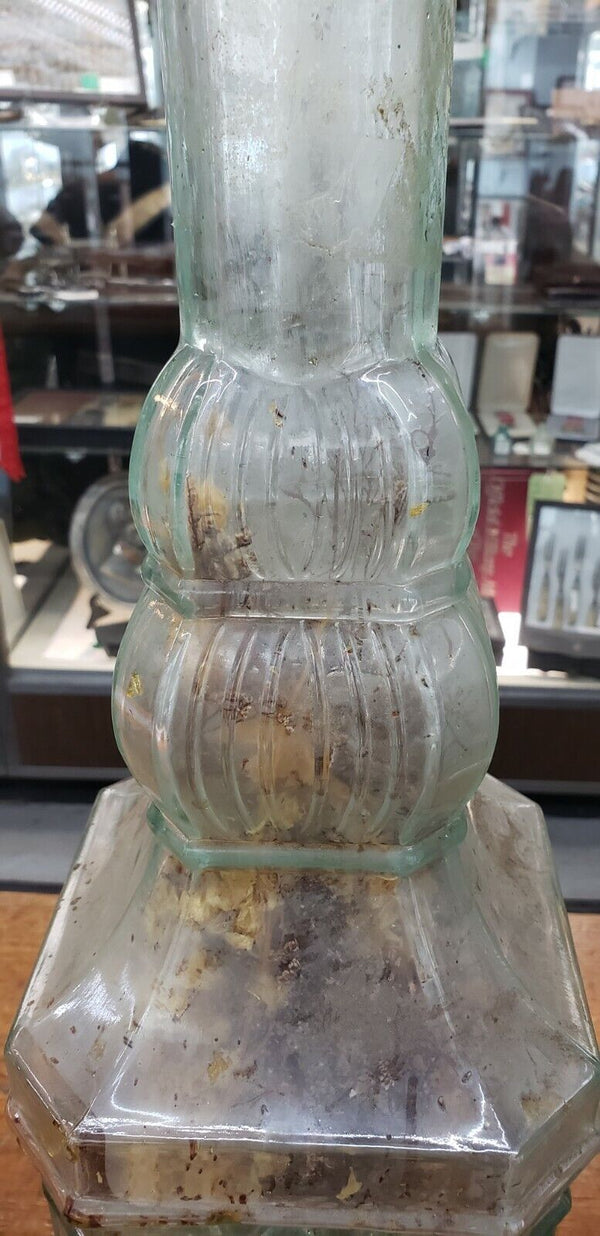 Large Vintage Italian Olive Oil Bottle with Brass Spout