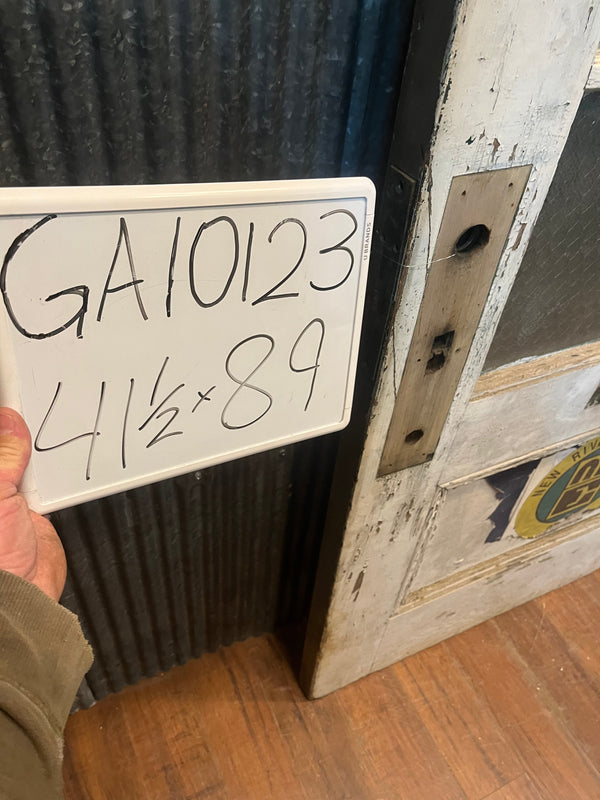 12 Pane Pebbled Chicken Wire Safety Glass Panel Door 41 3/4" x 89" GA10123